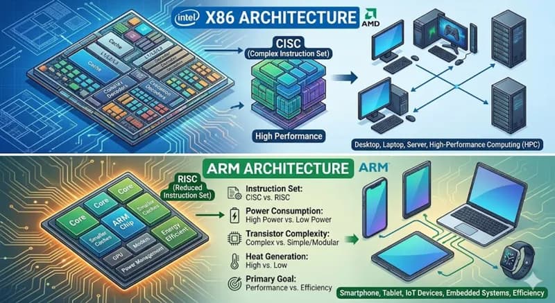 ARM vs X86: Sự Khác Biệt Giữa Hai Kiến Trúc CPU Phổ Biến Nhất