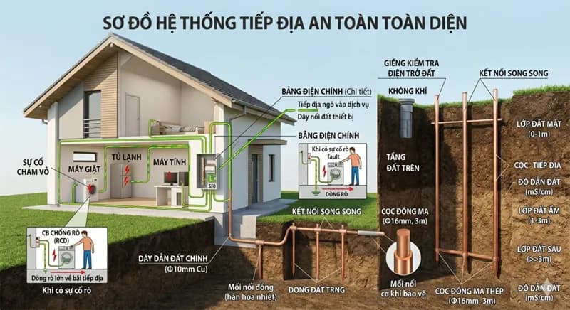 Hệ Thống Tiếp Địa Là Gì? Tiếp Địa Có Gây Tốn Điện Không?