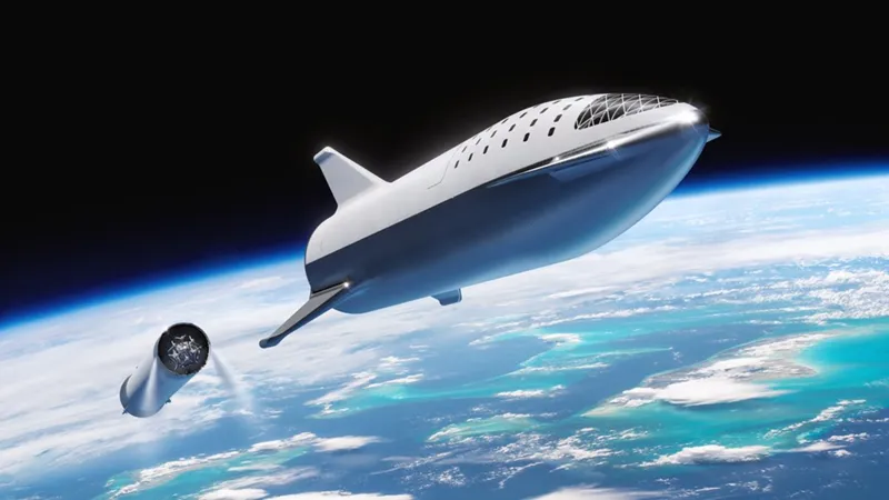 Tàu vũ trụ SpaceX bay trong không gian