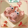 Dép khủng long quai ngang siêu cute màu xanh dương size 33-4