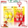 Bóng đèn bàn thờ, trang trí SOPOKA QN2 màu vàng (1 Vỉ / 2 Bóng)-1